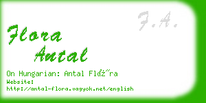 flora antal business card